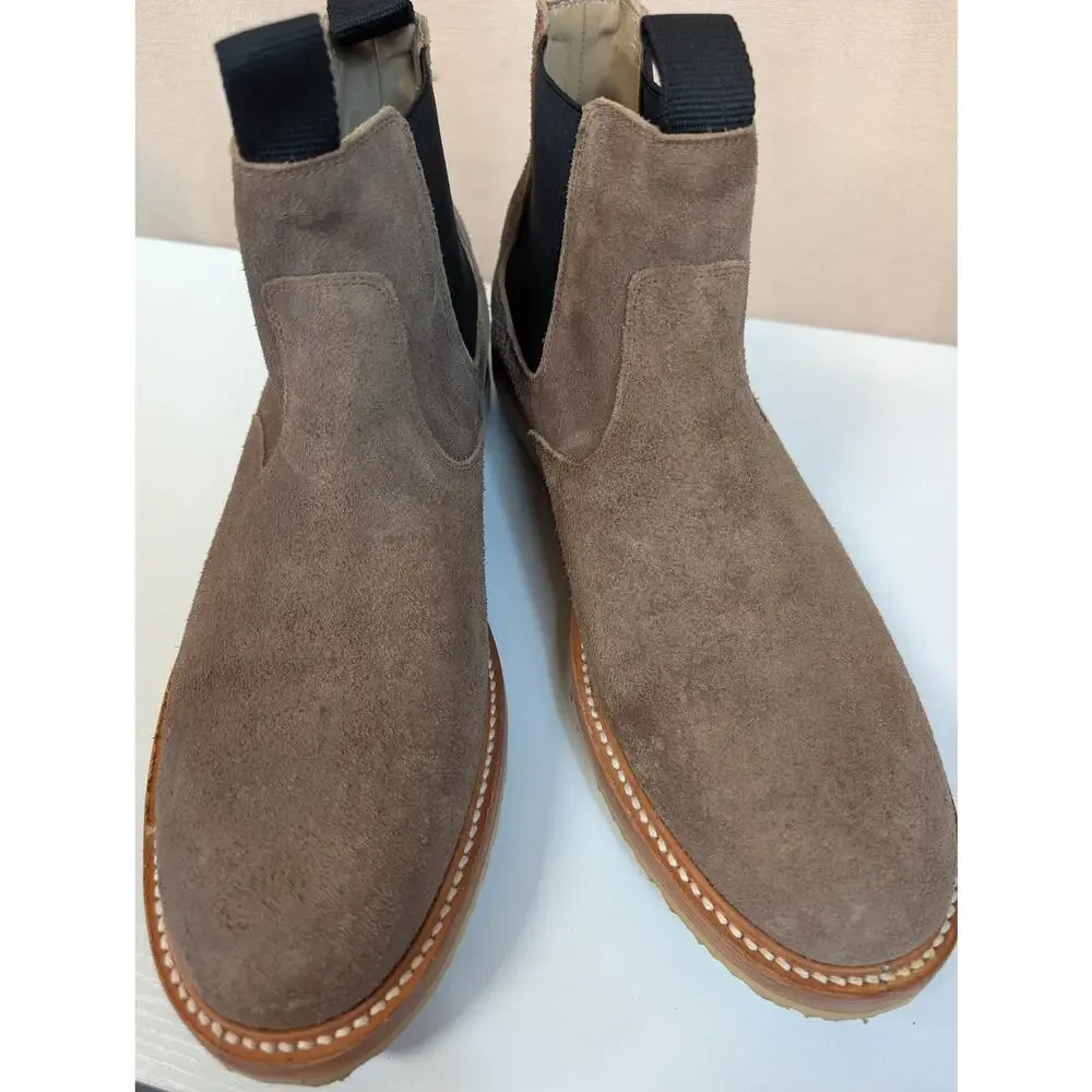 Huckberry Rhodes Men's Size 12 Suede Work Wedge Chelsea Boots (0935)